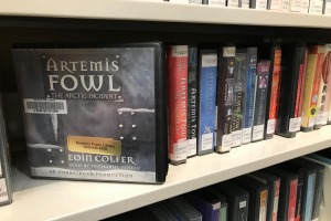 CD books on a shelf