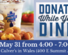 Donate while you dine. Culver's will donate 10% of sales during this time to the Friends of the Delafield Library. Tue, May 31 from 4:00 - 7:00 PM at Culver's in Wales (400 E Summit Ave)
